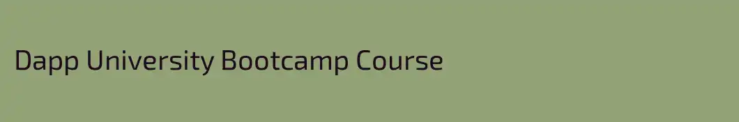 Dapp University Bootcamp Course